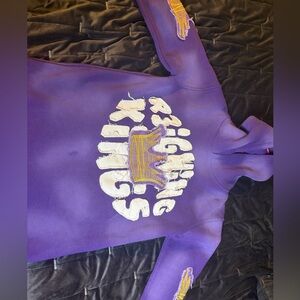 Purple Hoodie with Crown Design